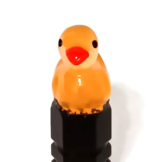 Amber orange duck valve stem cap