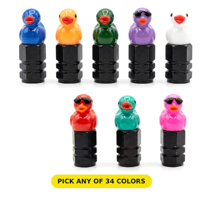 Eight duck valve cap colours - build your own set from 34 colours