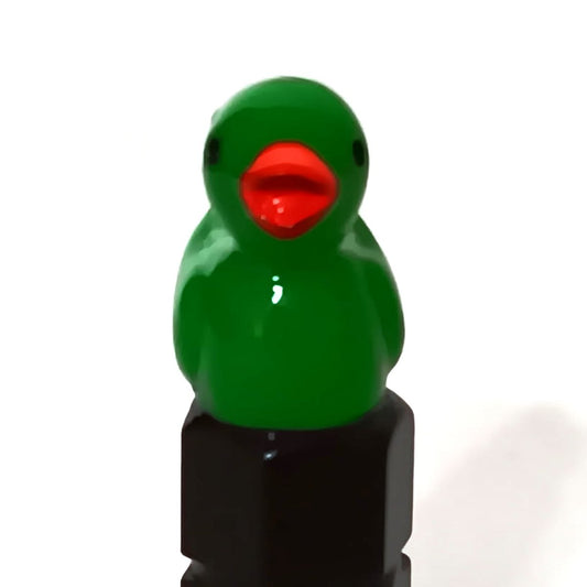 Dark green duck valve stem cap