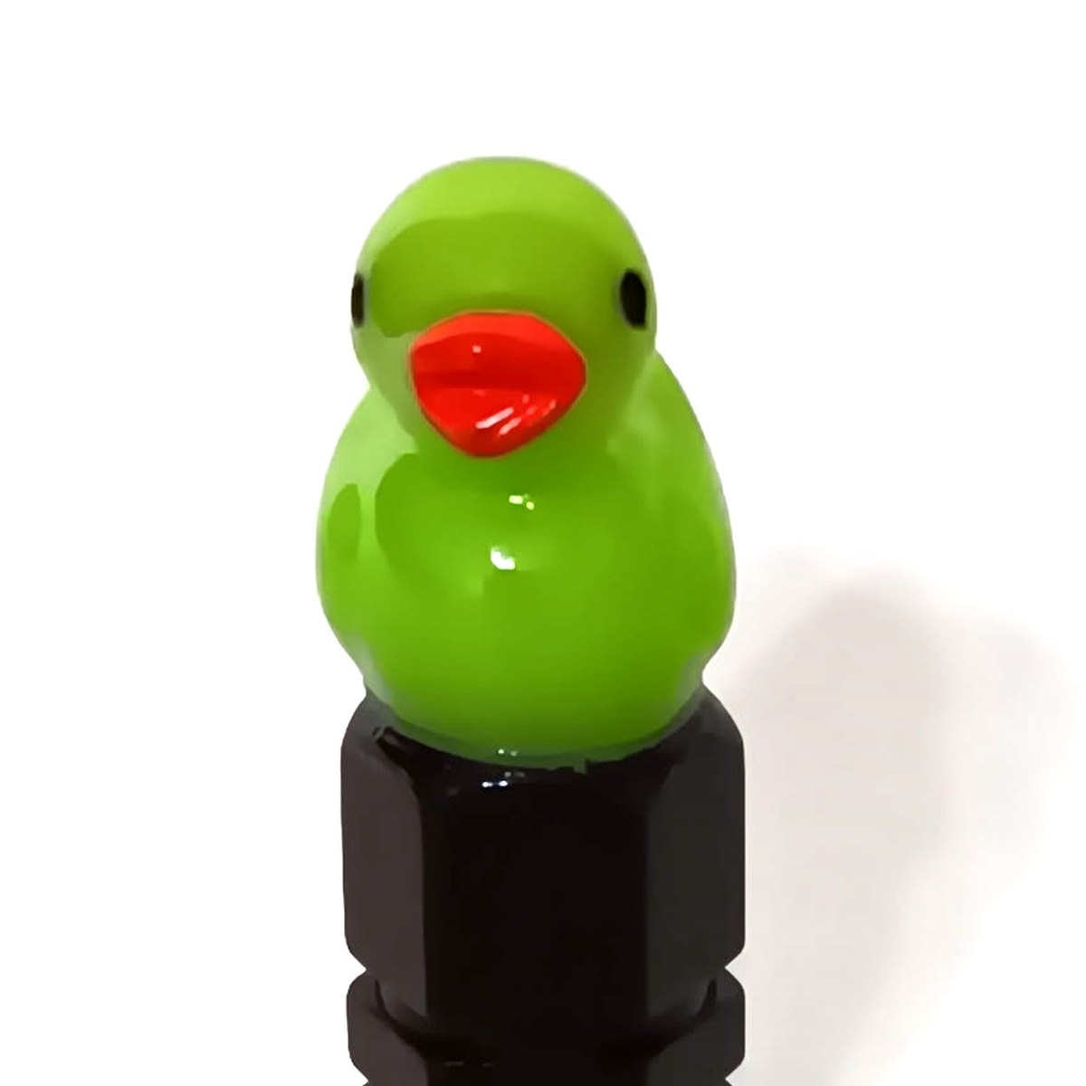 Green duck valve stem cap